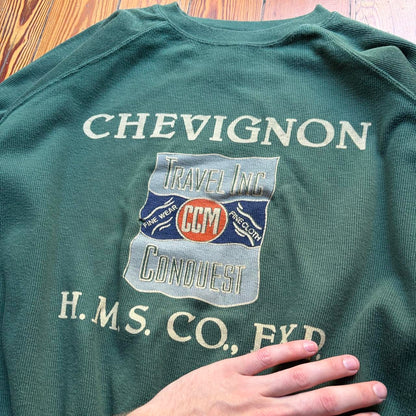 1990s Chevignon Sweatshirt Green M