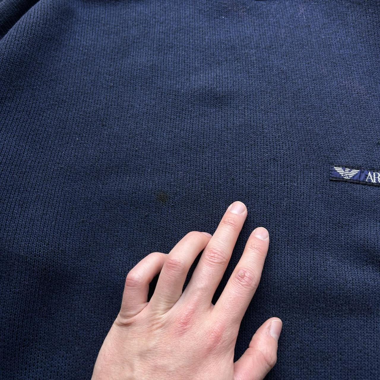 1990s Armani Jeans Roll Neck Sweatshirt Navy L