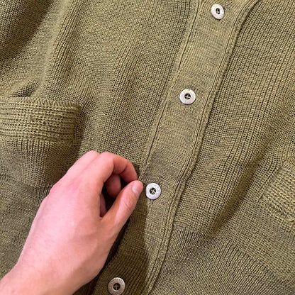 1980s Stone Island Knitted Cardigan Green XL