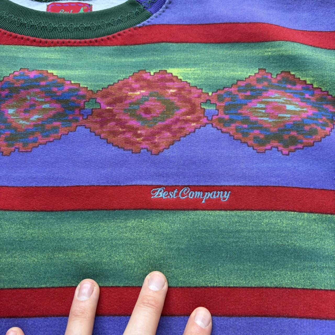 1990s Best Company Pattern Sweatshirt XL