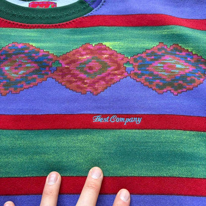 1990s Best Company Pattern Sweatshirt XL