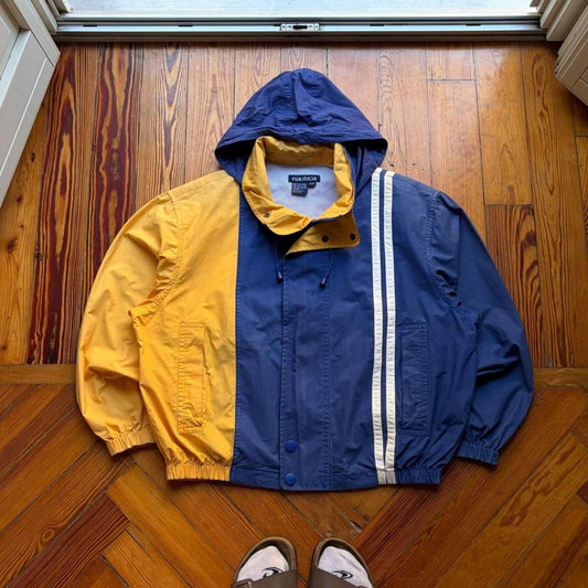 1990s Nautica Bomber Jacket Blue M