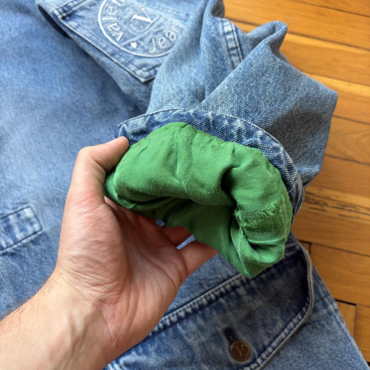 1990s Valentino Denim Duffle Coat XL