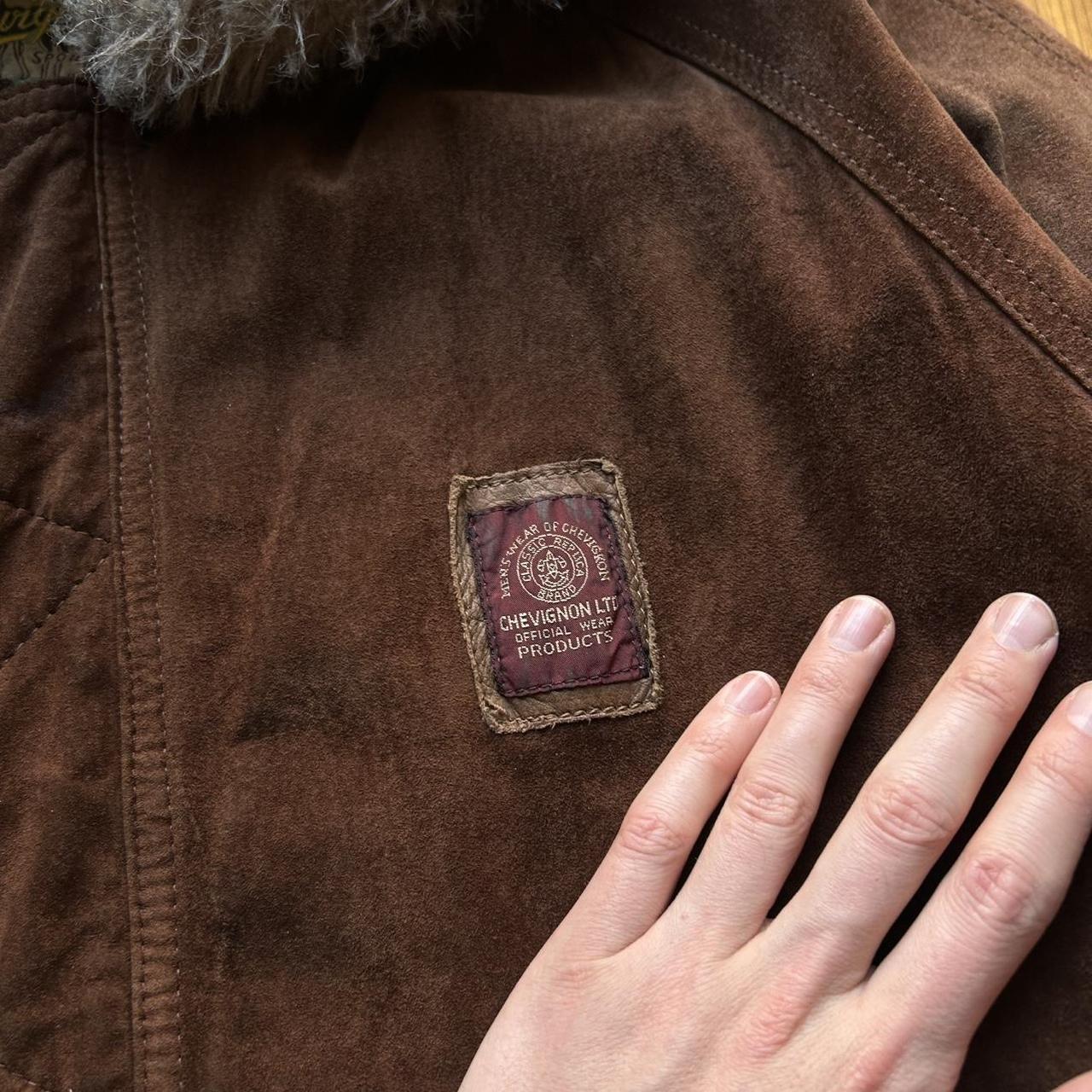 1990s Chevignon Suede Jacket Brown XL