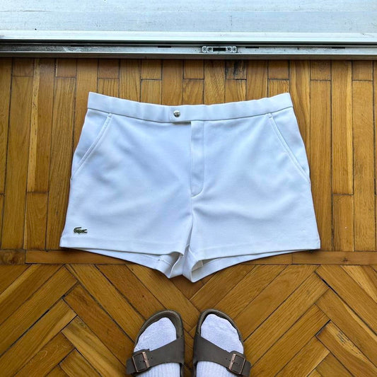 1990s Lacoste Chemise Shorts White 38W