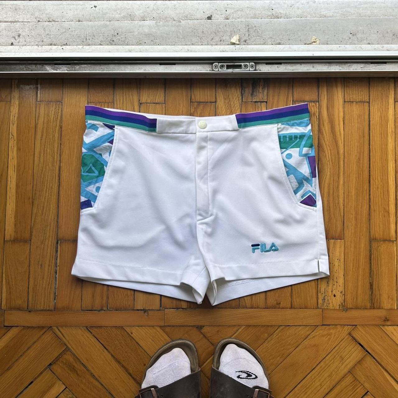 1990s Fila Tennis Shorts White 34W