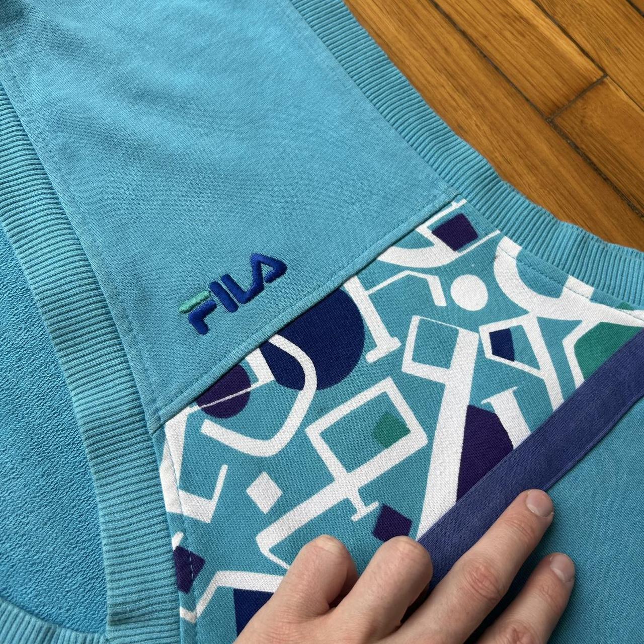1990s Fila Sweater Vest Blue XL