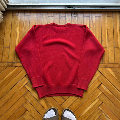 1980s Giorgio Armani Seperates Knitted Jumper Red XS