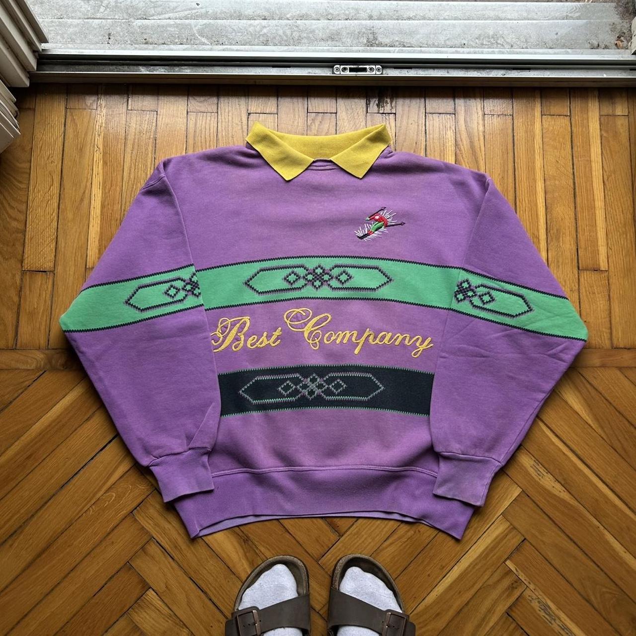 1980s Best Company Skiing Sweatshirt Purple S