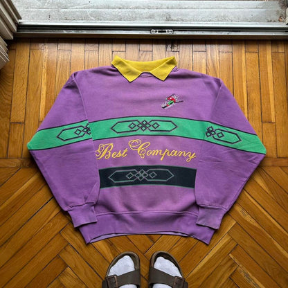 1980s Best Company Skiing Sweatshirt Purple S
