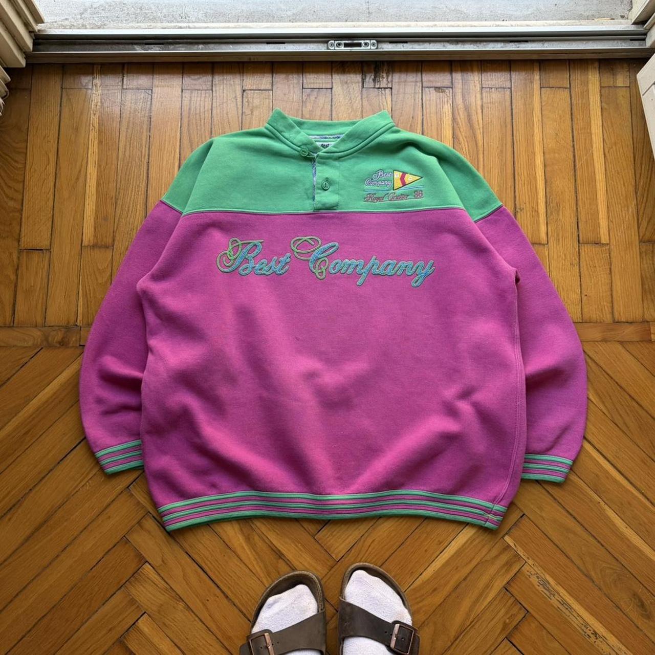 1980s Best Company Sweatshirt Pink L