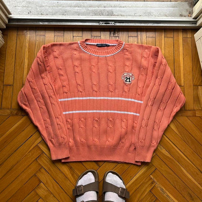 1980s Emporio Armani Knitted Jumper Orange L