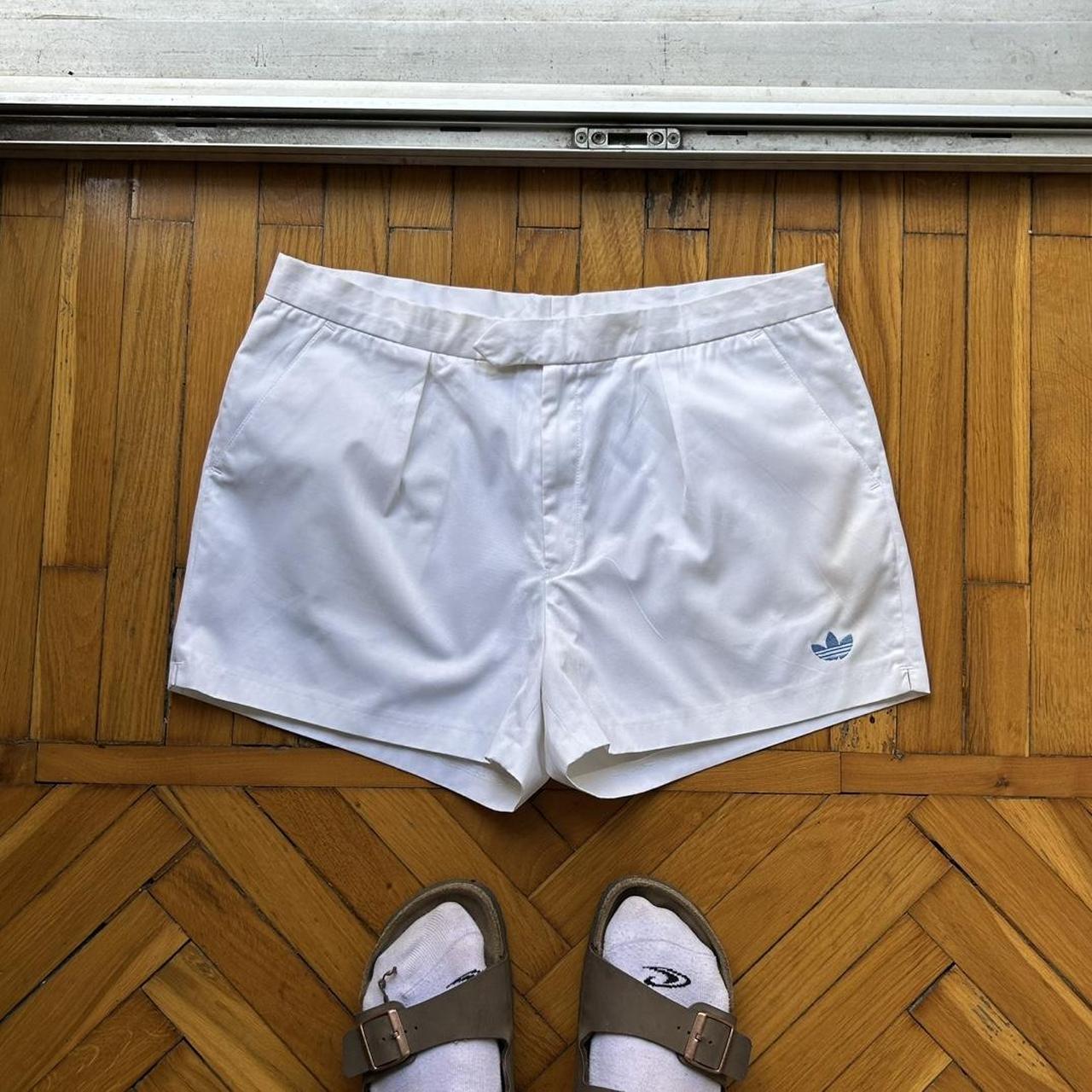 1980s Adidas Originals Tennis Shorts White 34W