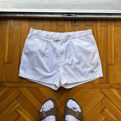1980s Adidas Originals Tennis Shorts White 34W
