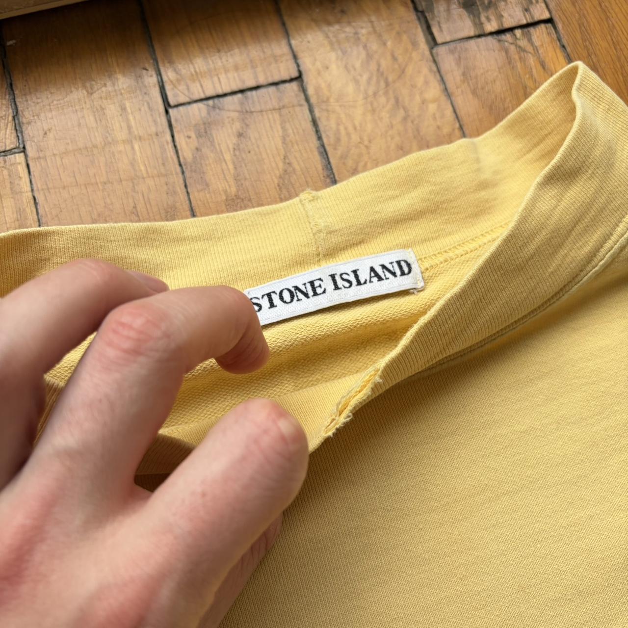 1990s Stone Island LS T Shirt Yellow L