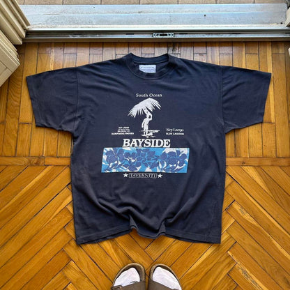 1990s J Taverniti Graphic T Shirt Navy M