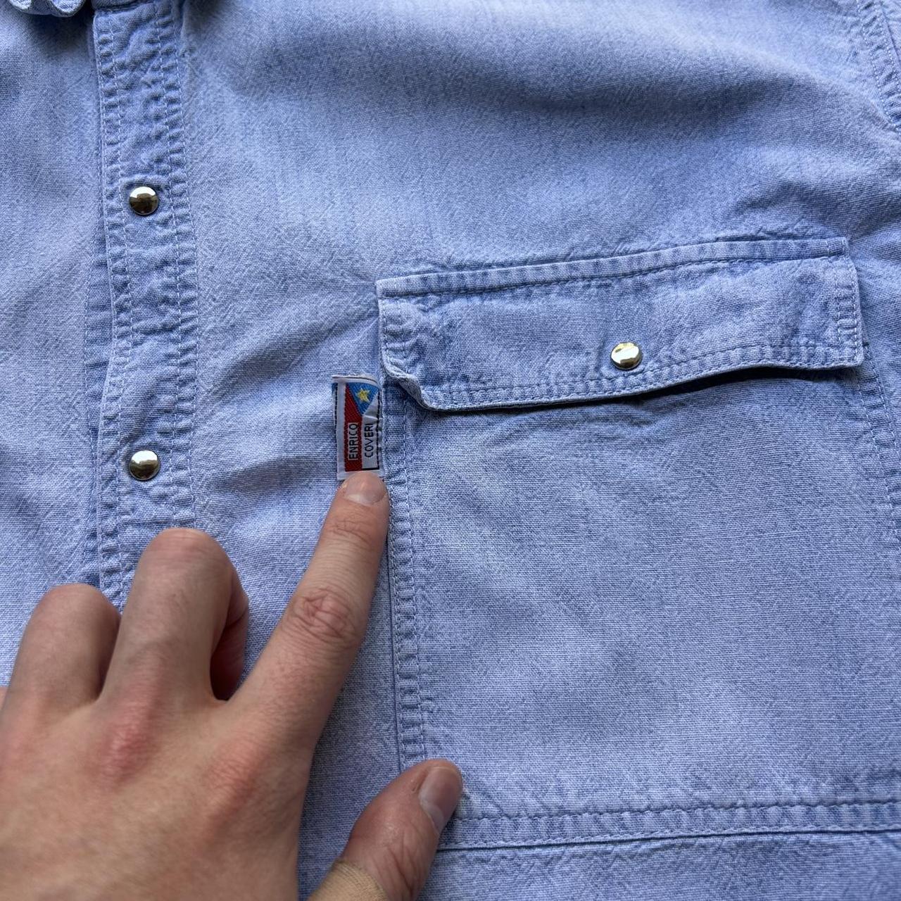 1990s Enrico Coveri Denim Shirt Blue L