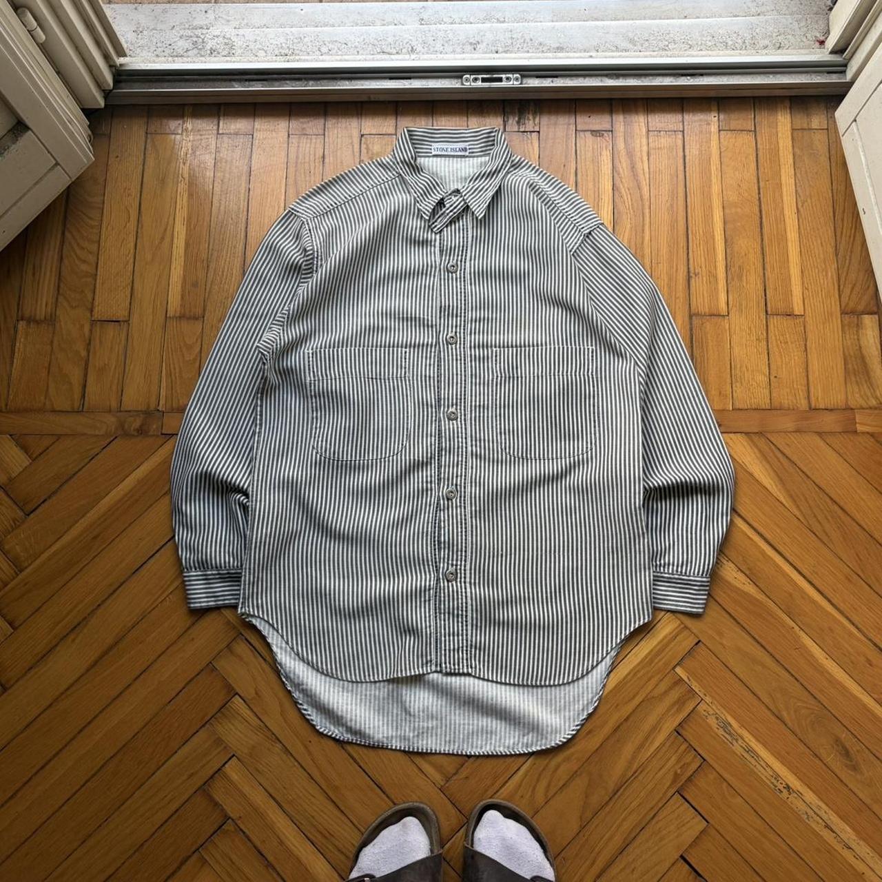 1980s Stone Island Striped Shirt S