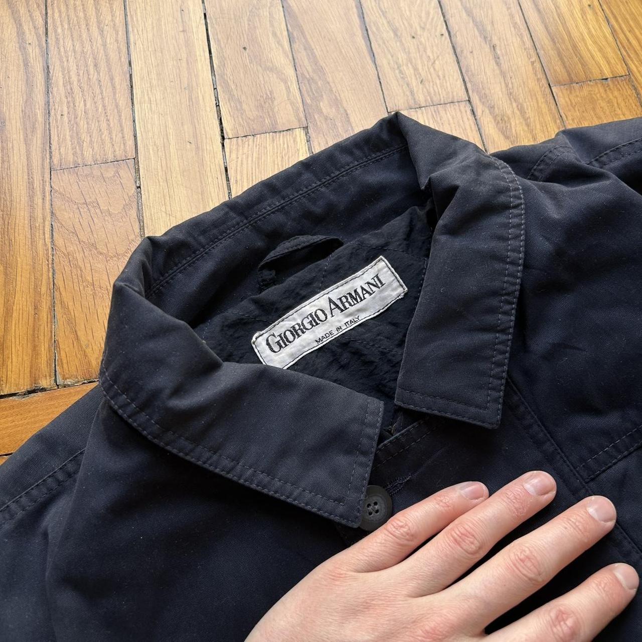 1980s Giorgio Armani Coat Navy XXL