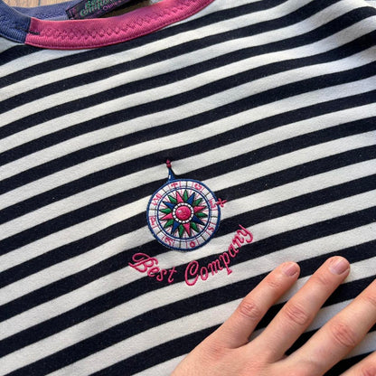 1990s Best Company SS Striped Sweatshirt XL