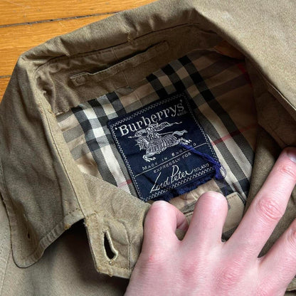 1990s Burberry Trench Coat Tan Women's M