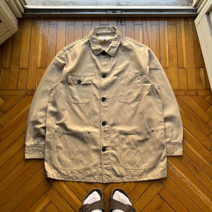 1990s Armani Jeans Cotton & Linen Jacket XL