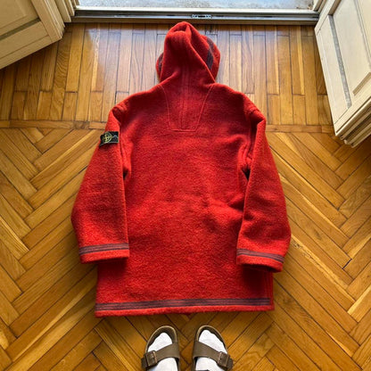 1980s Stone Island Montgomery Duffle Coat Red M