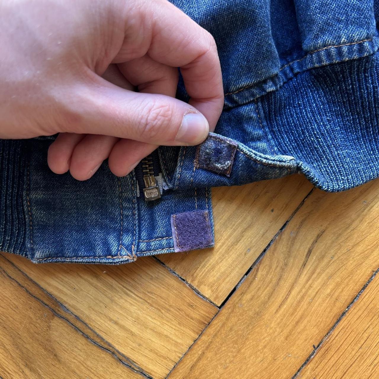 1980s Emporio Armani Denim Bomber Jacket XL