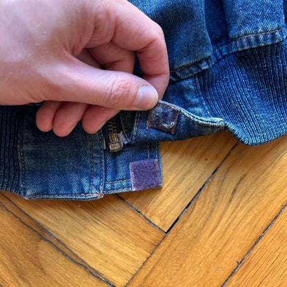 1980s Emporio Armani Denim Bomber Jacket XL