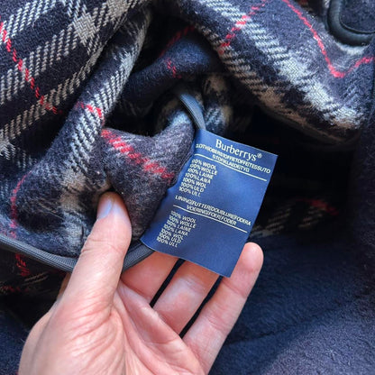 1990s Burberry Duffle Coat Navy XL