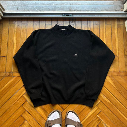 1990s Valentino Oliver Knitted Jumper Black S