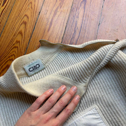 1990s Ciao Knitted Jumper Beige S