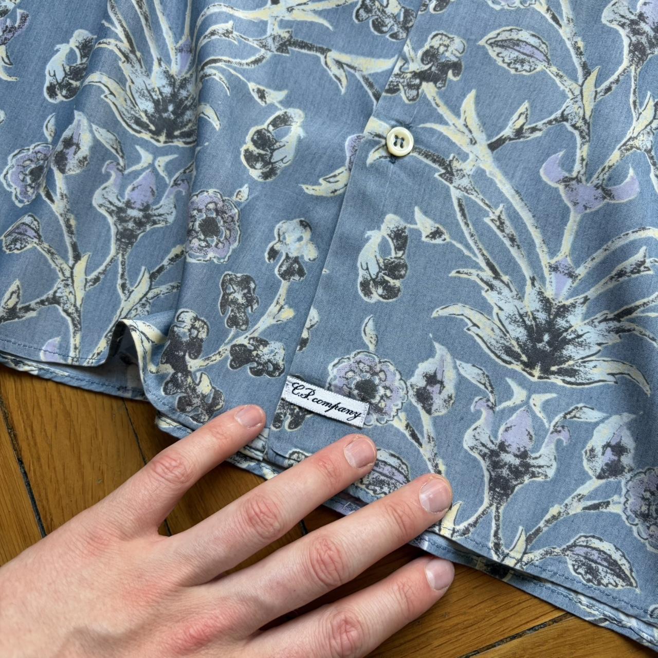 1980s CP Company Floral Shirt Blue L