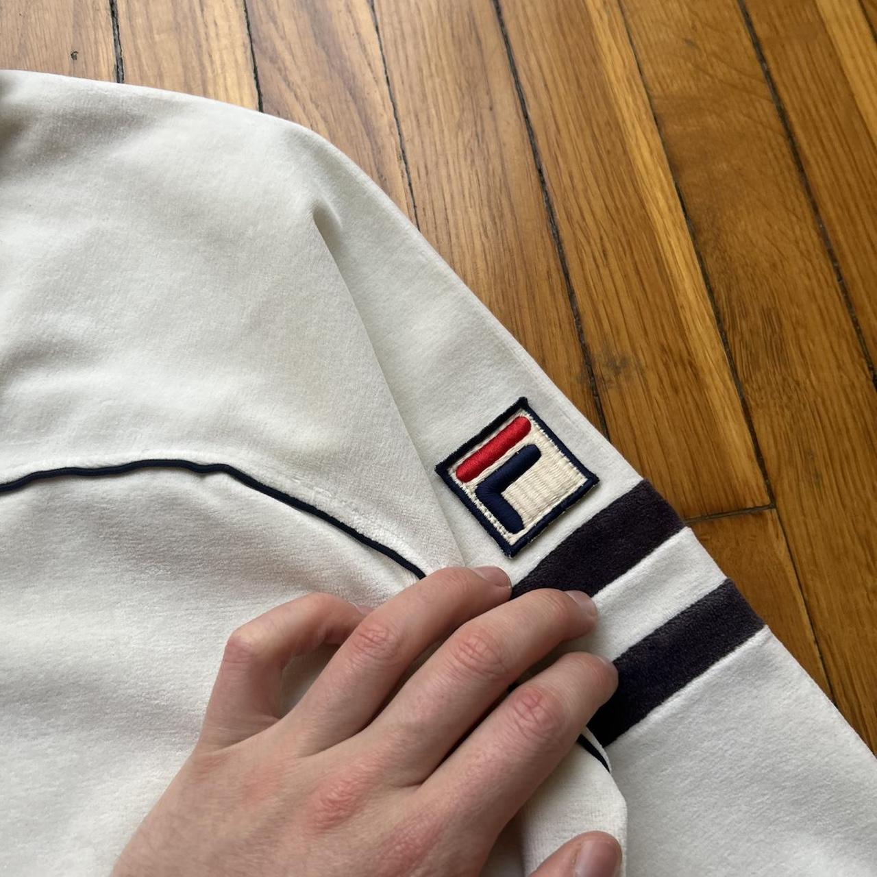 1990s Fila Velour Jacket Cream M
