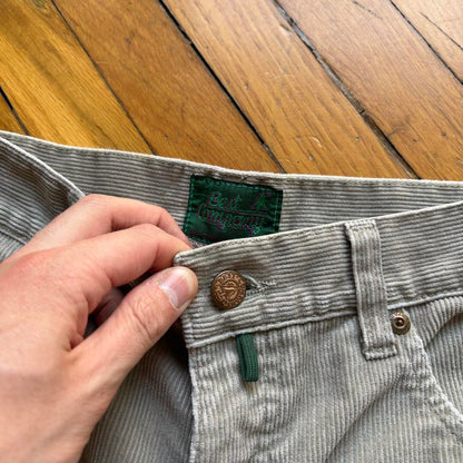 1980s Best Company Corduroy Trousers Grey 32W 30L