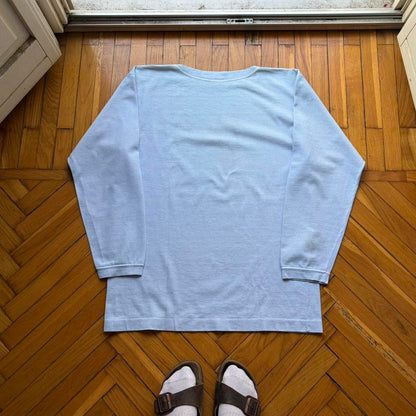 1980s Stone Island LS T Shirt Blue L