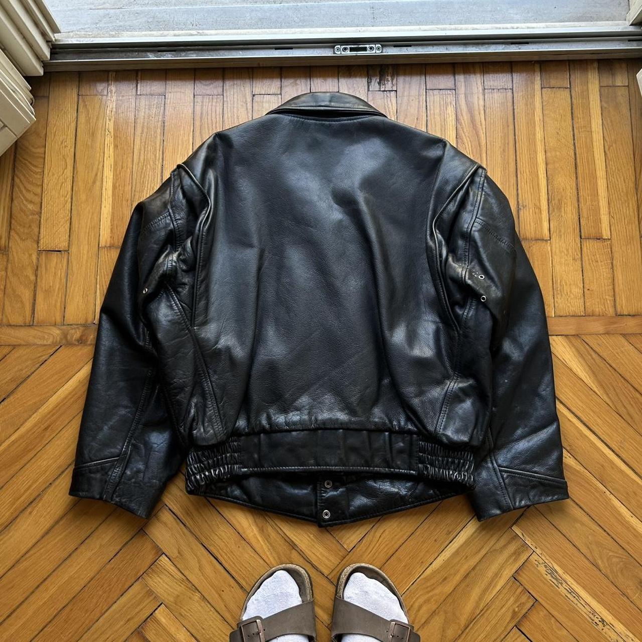 1990s Chevignon Leather Jacket Black S