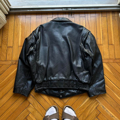 1990s Chevignon Leather Jacket Black S