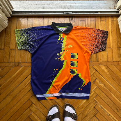 1990s Nike Challenge Court Polo Shirt M