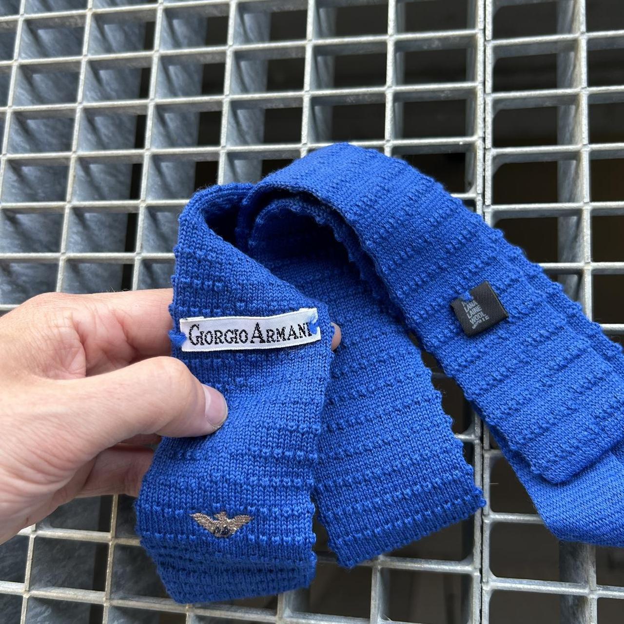 1980s Giorgio Armani Tie Blue