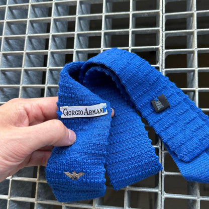 1980s Giorgio Armani Tie Blue