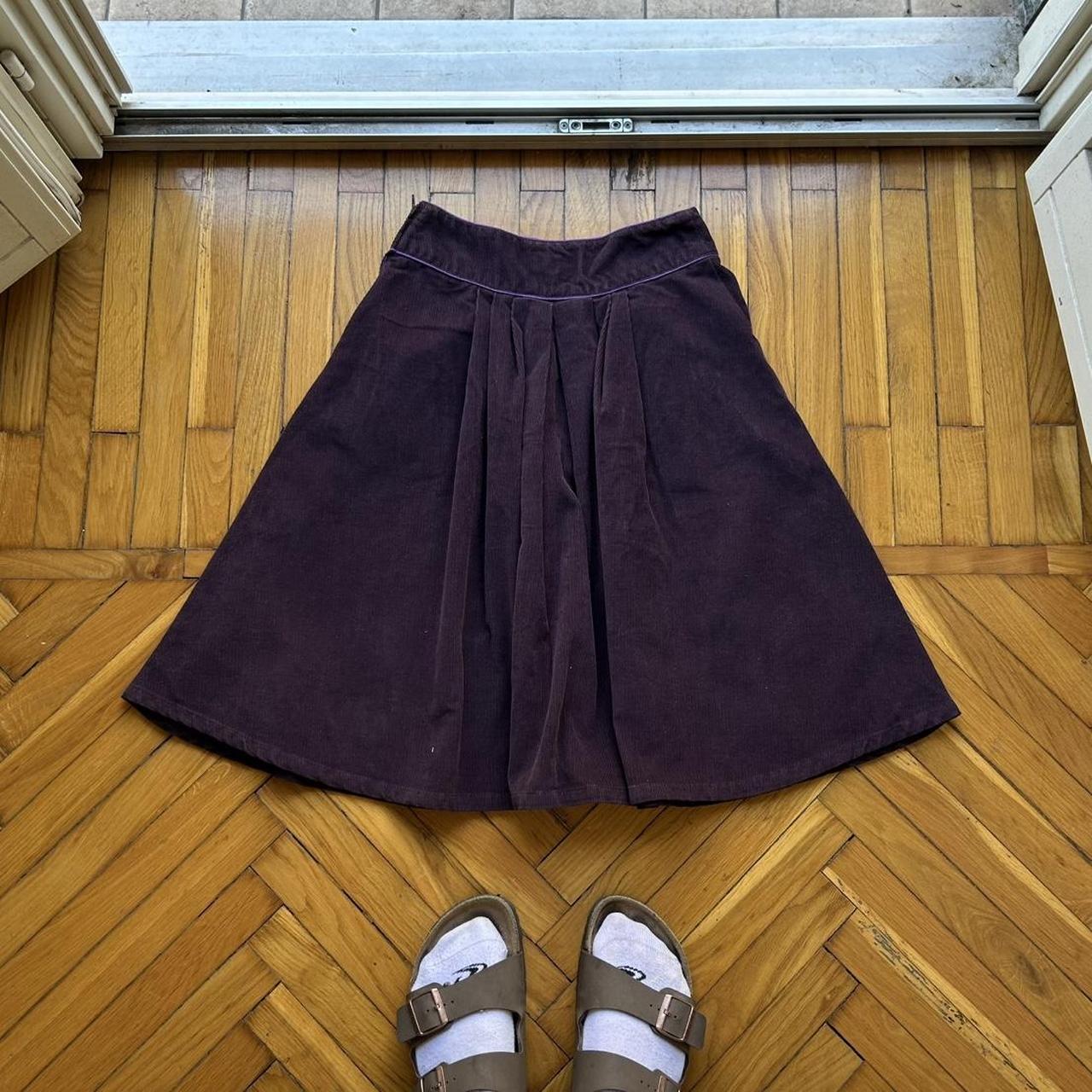 1980s Best Company Corduroy Skirt Purple Women's 26W