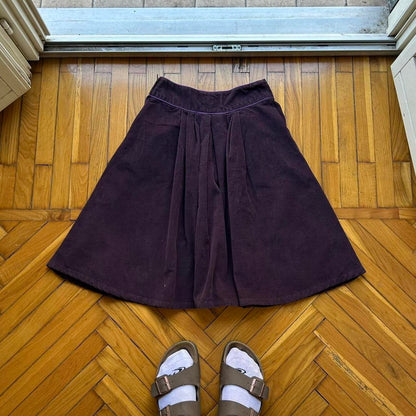 1980s Best Company Corduroy Skirt Purple Women's 26W