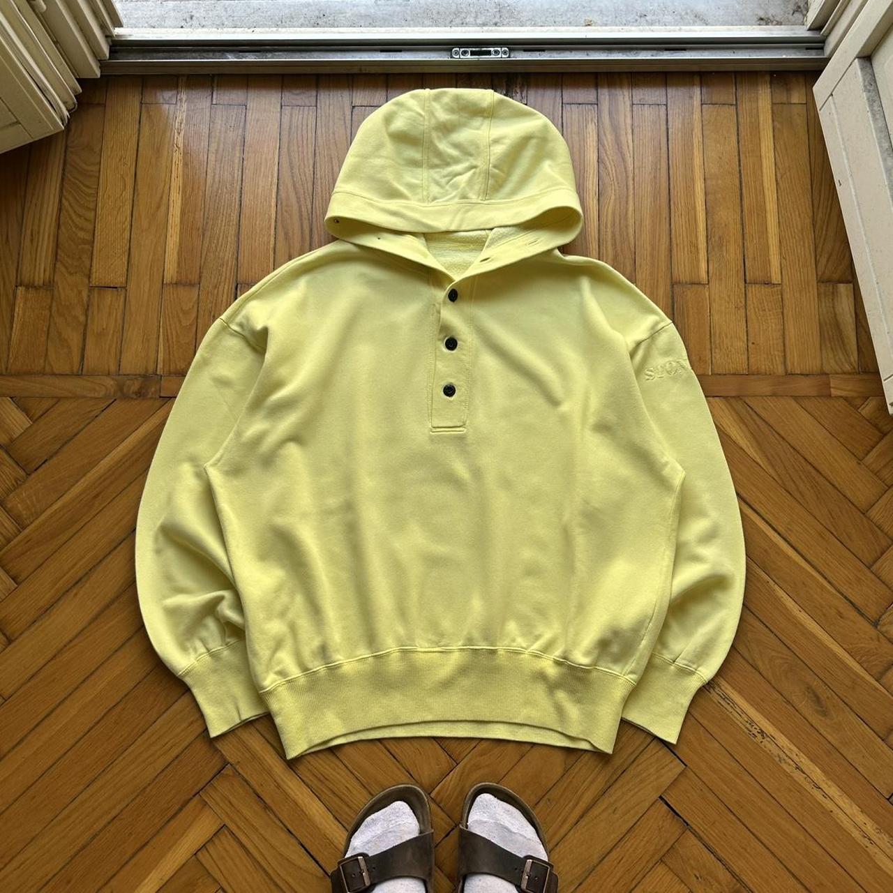 1980s Stone Island Hoodie Yellow L