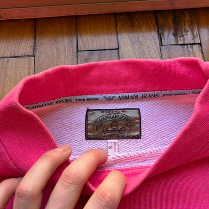1990s Armani Jeans Sweatshirt Pink S