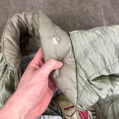 1980s Armani Reversible Down Gilet Khaki L