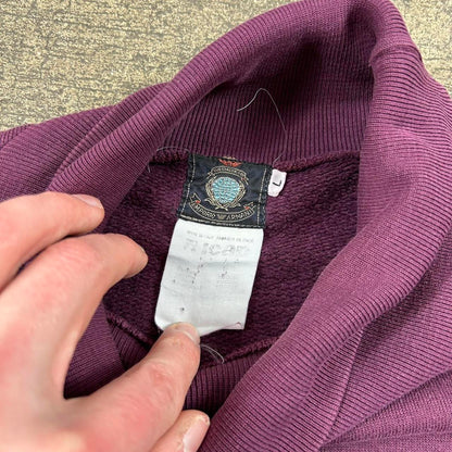 Vintage Armani Roll Neck Sweatshirt Purple L