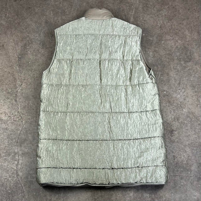 1980s Armani Reversible Down Gilet Khaki L