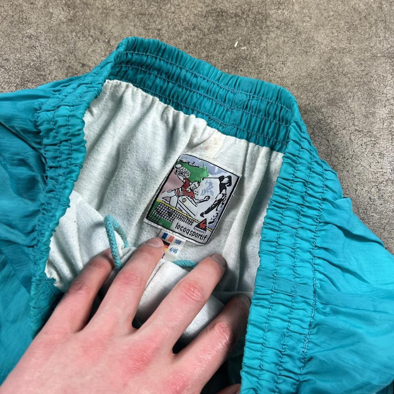 Vintage Le Coq Sportif Tracksuit Bottoms Turquoise S