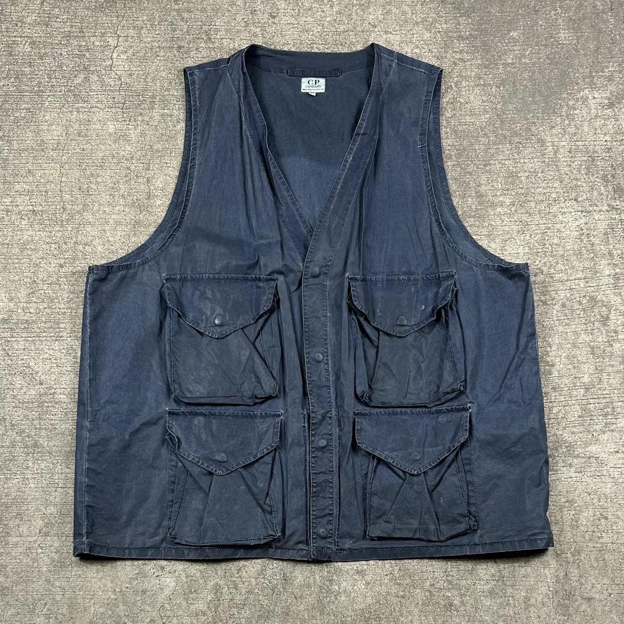 1994 CP Company Waxed Utility Vest Navy L